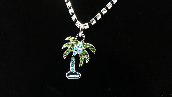 Glass Diamond Plum Tree Necklace