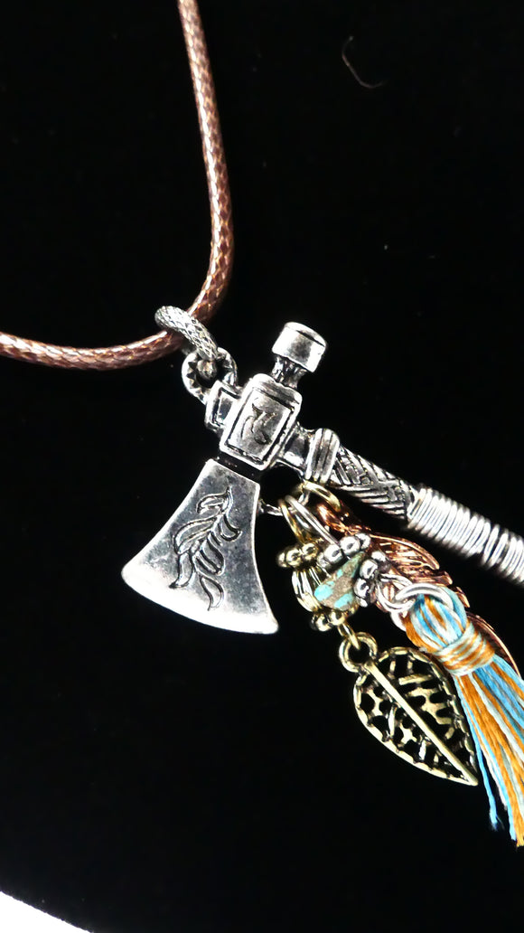 Mythical Feather AXE Necklace